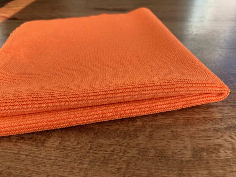 microfiber utility towel cleans glass