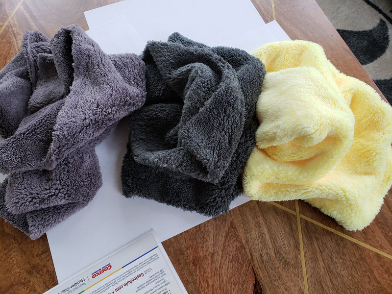 microfiber jack towel in gray, dark green and yellow